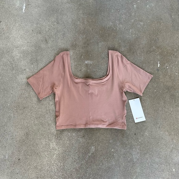 NWT Lululemon Ribbed Held Tight Tee Dusty Bronze Size 14 - Picture 1 of 10